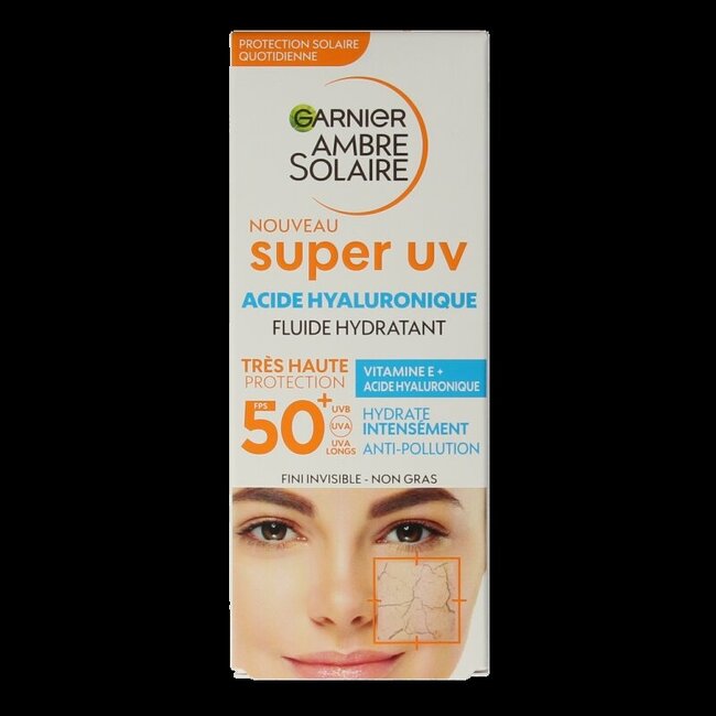 Ambre Solaire Fluid hyaluronzuur super UV SPF50+ 40 Milliliter