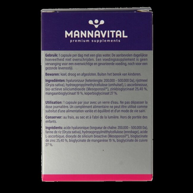 Mannavital Hyaluronzuur platinum 60 Capsules