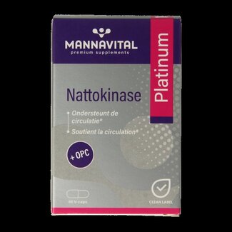 Mannavital Mannavital Nattokinase platinum 90 Vegetarische capsules