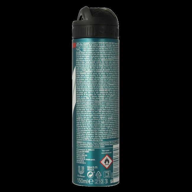 Déodorant spray Rexona Invisible Black & White 150 Millilitres
