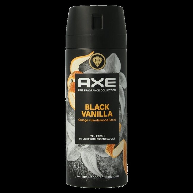 Deodorant bodyspray black vanilla 150 Milliliter