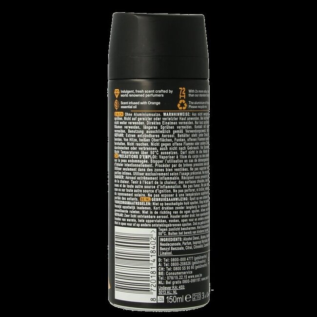 AXE Déodorant bodyspray black vanilla 150 ml