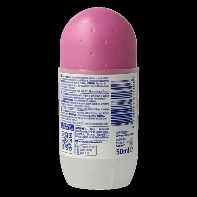 Sanex Deodorant roll-on invisible 50 Milliliter
