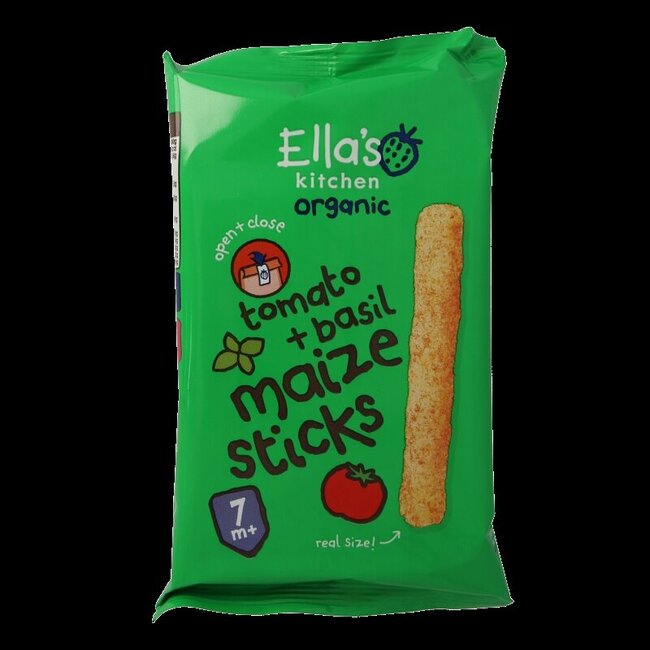 Maize sticks tomato & basil 7m+ bio 16 Gram