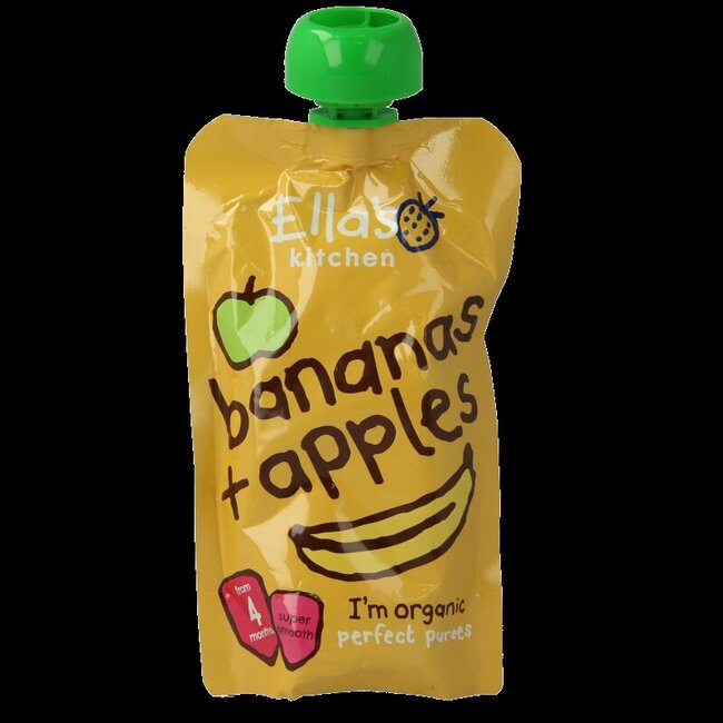 Bananas & apples 4 maand knijpzak bio 120 Gram