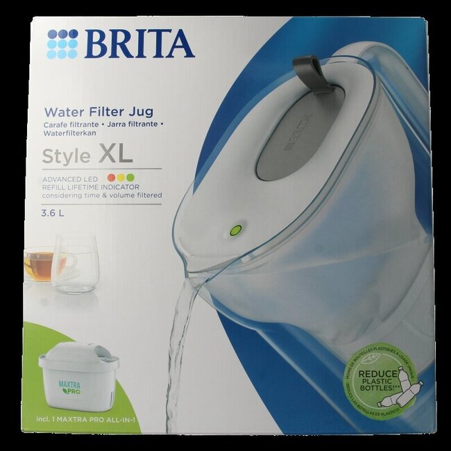 Waterfilterkan style XL grey 1 Stuks
