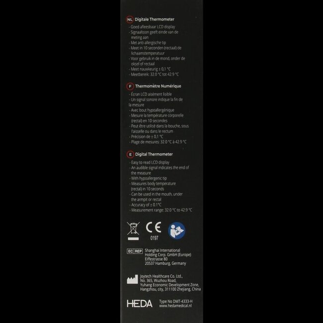 HEDA Thermomètre luxe 10 secondes 1 pièce