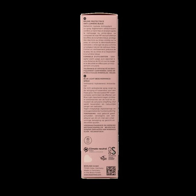 Spray de protection contre la lumière bleue Borlind Rose Nature 100 ml
