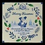 Wensreep Delftsblauw Kerst merry kissmas 90 Gram