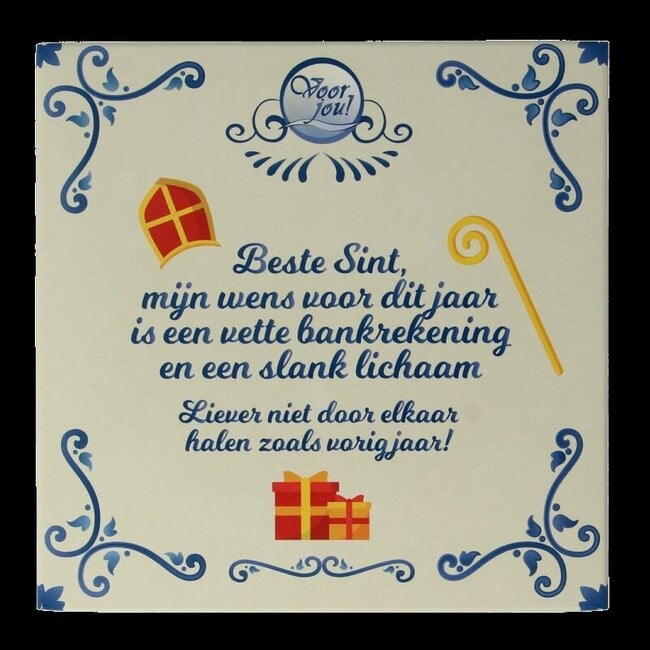 Wensreep Delftsblauw Sint mijn wens 90 Gram