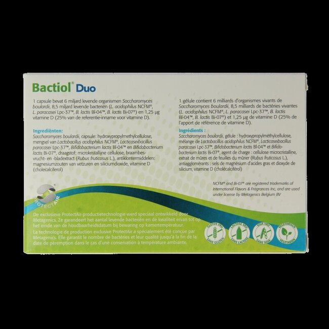 Metagenics Bactiol duo NF 60 Capsules