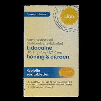 Linn Linn Amylmétacrésol lidocaïne miel citron 24 Pastilles à sucer
