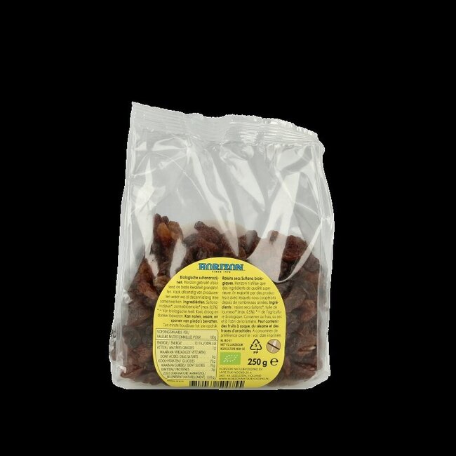 Horizon Rozijnen sultana bio 250 Gram