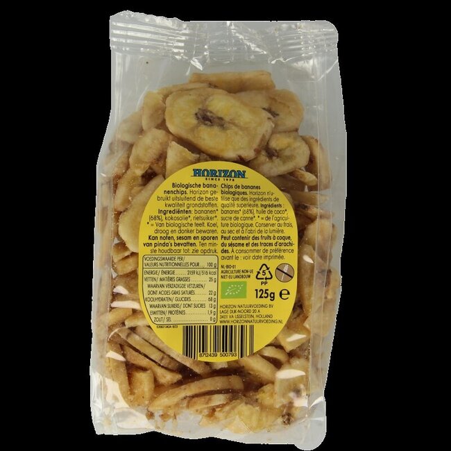 Horizon Chips de banane bio 125 grammes