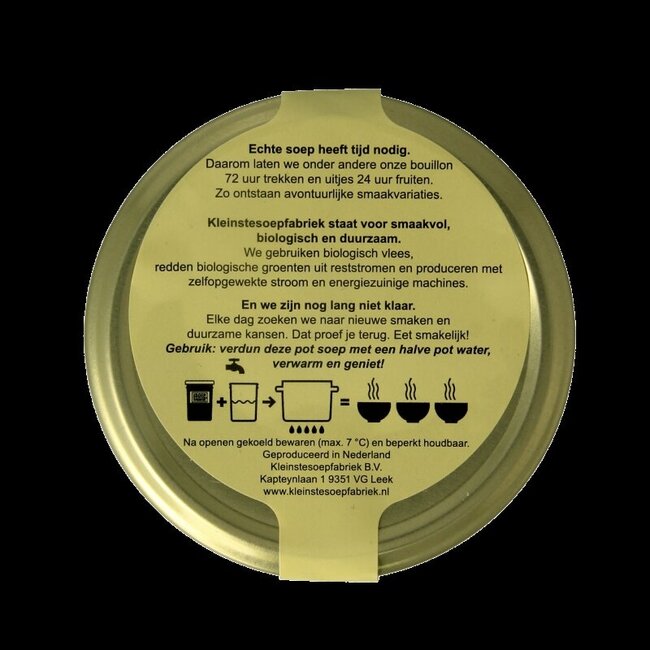 Kleinstesoepfabriek Soupe de légumes à la menthe et au miso bio 400 ml