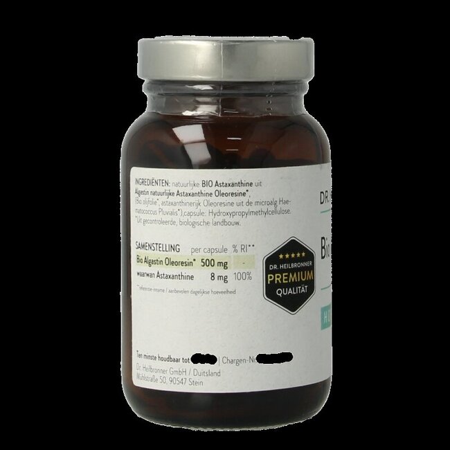 Dr Heilbronner Astaxanthine 8mg haute dose vegan bio 90 gélules
