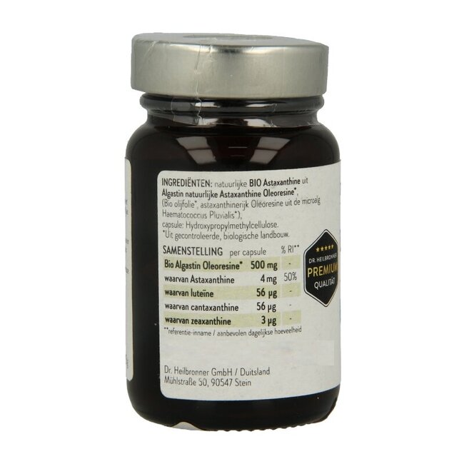 Dr Heilbronner Complexe d'Astaxanthine 4mg végétalien bio 30 Capsules