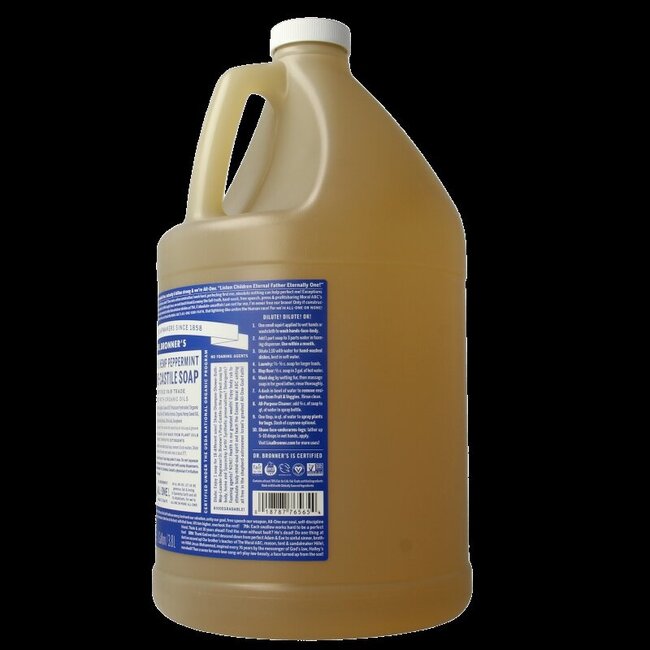 Dr Bronners Liquid soap peppermint 3800 Milliliter