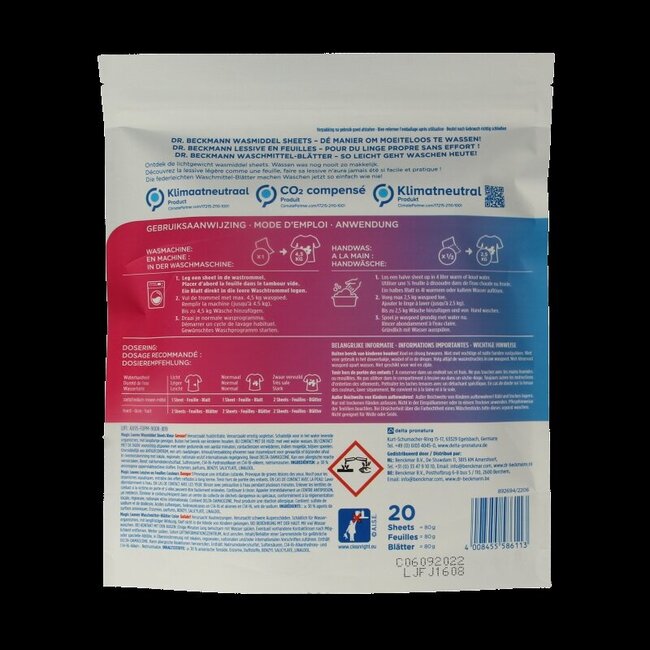 Dr.Beckmann Magic Leaves Couleur 20 Feuilles