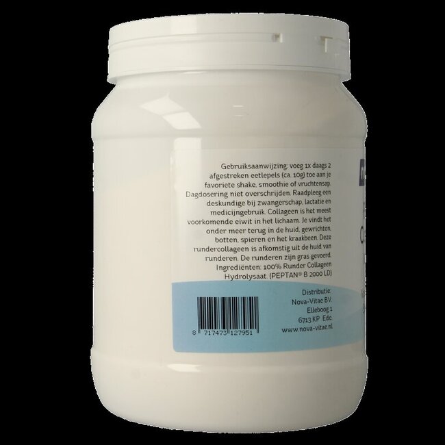 Nova Vitae Runder collageen gras gevoerd Peptan 500 Gram