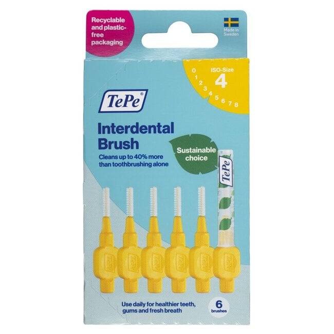 Interdentale ragers original geel 0,7mm maat 4 6 Stuks