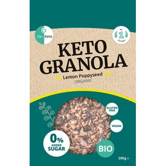 Go-Keto Go-Keto Granola citroen maanzaad bio keto koolhydr arm gv 290 Gram
