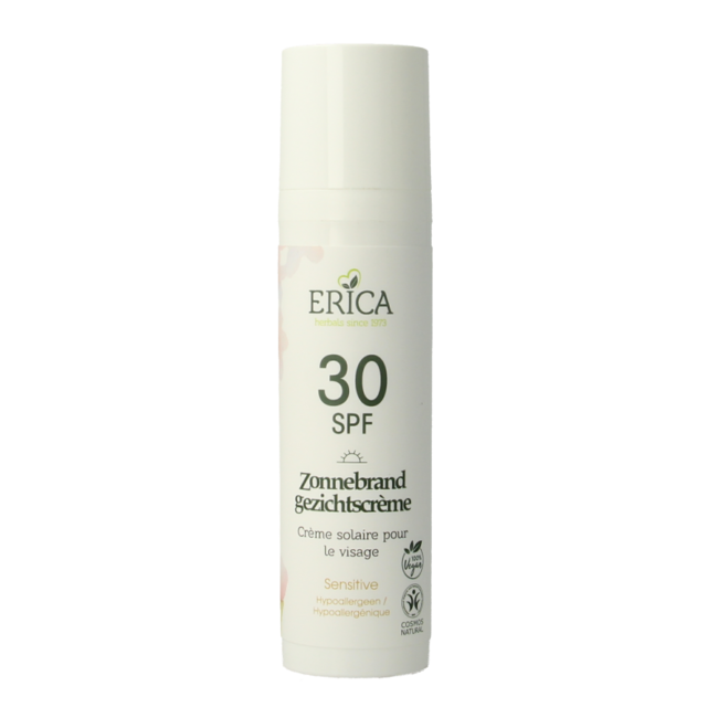 Zonnebrand gezichtscreme sensitive SPF30 75 Milliliter