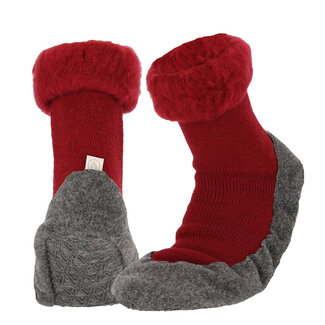 Apollo Huisslof wol anti-slip rood 41/42 1 Paar