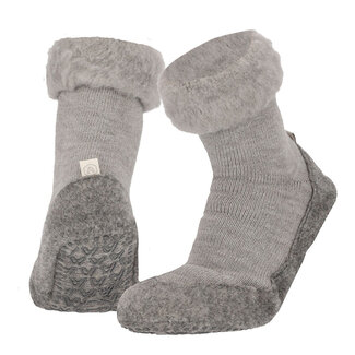 Apollo Huisslof wol anti-slip grijs 39/40 1 Paar