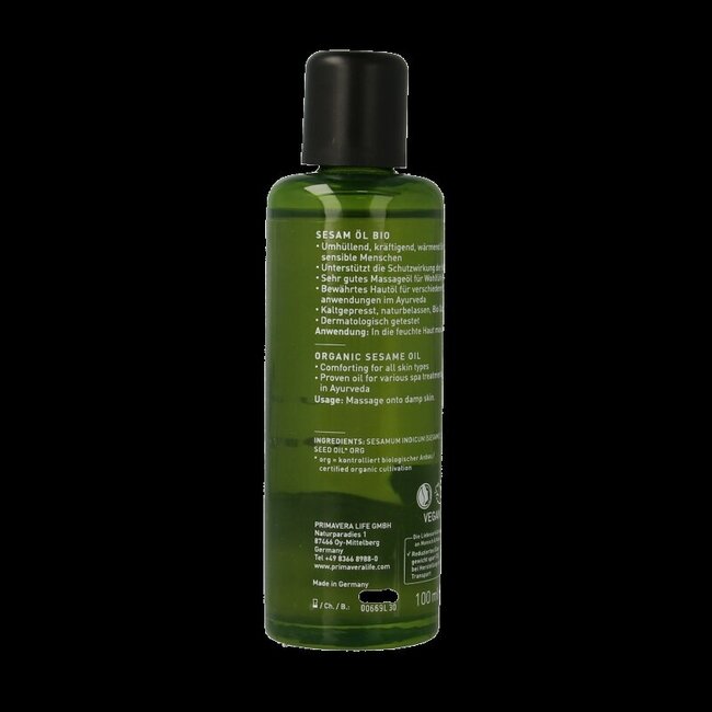 Primavera Sesam olie bio 100 Milliliter