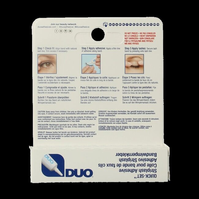 DUO Quickset striplash adhesive white/clear 7 Gram