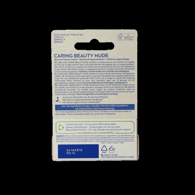 Labello Caring Beauty Nude 4,8 Grammes