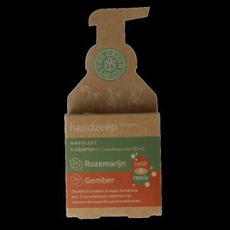 The Green Lab Co The Green Lab Co Handzeep navulset rozemarijn & gember 4 Stuks