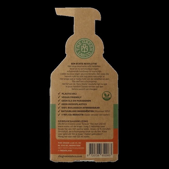 The Green Lab Co Handzeep navulset rozemarijn & gember 4 Stuks