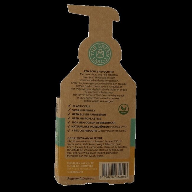 Kit de recharge savon pour les mains The Green Lab Co menthe & camomille 4 pièces