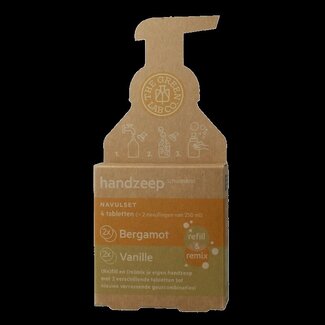The Green Lab Co The Green Lab Co Kit de recharge savon pour les mains bergamote & vanille 4 pièces
