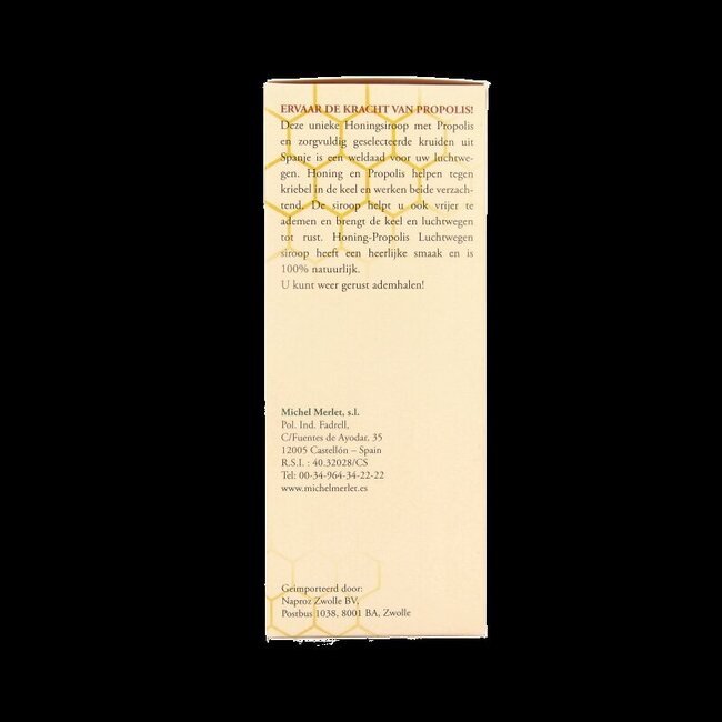 Michel Merlet Honing - propolis luchtwegen siroop 250 Milliliter