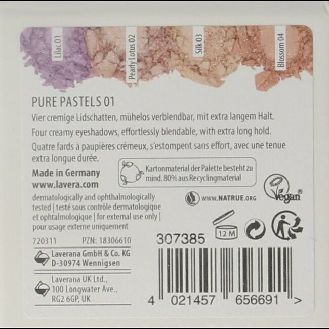 Lavera Signature Colour Eyeshadow Pure Pastels 01 Bio 1 pièce