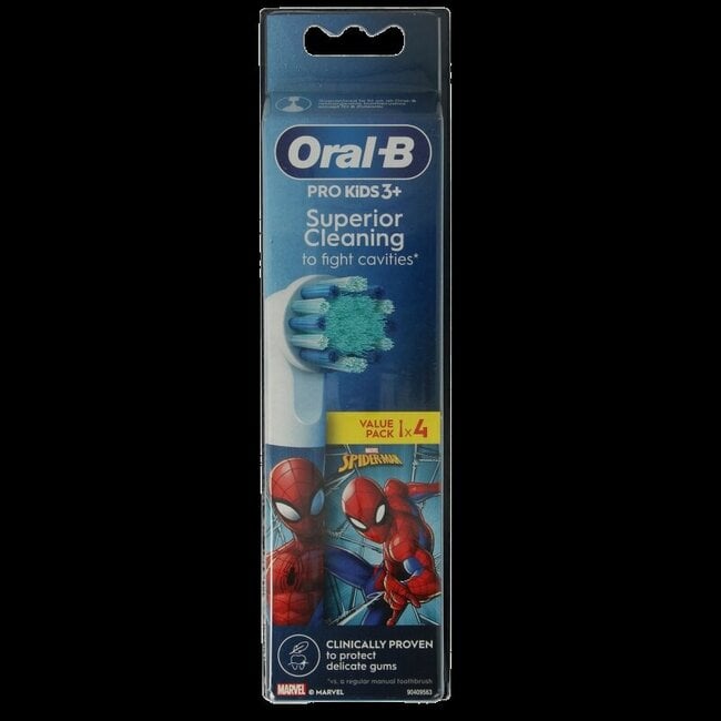 Opzetborstel kids spiderman 4 Stuks