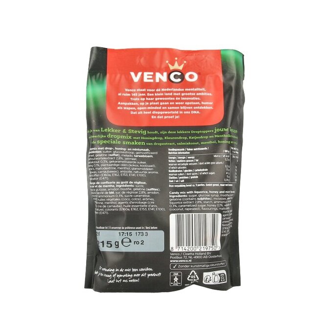 Venco Droptoppers lekker stevig 215 Gram