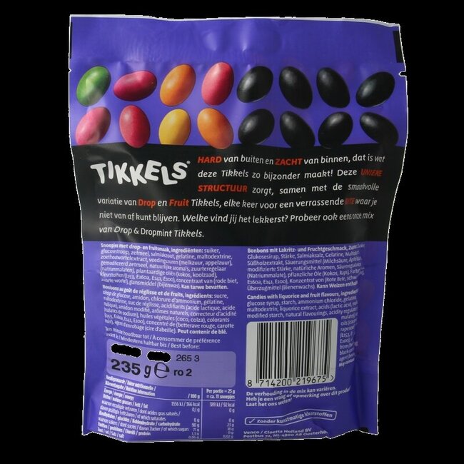 Venco Tikkels réglisse & fruits 235 g