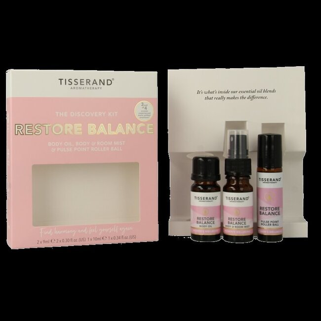 Kit de découverte Tisserand Restore Balance 1 set