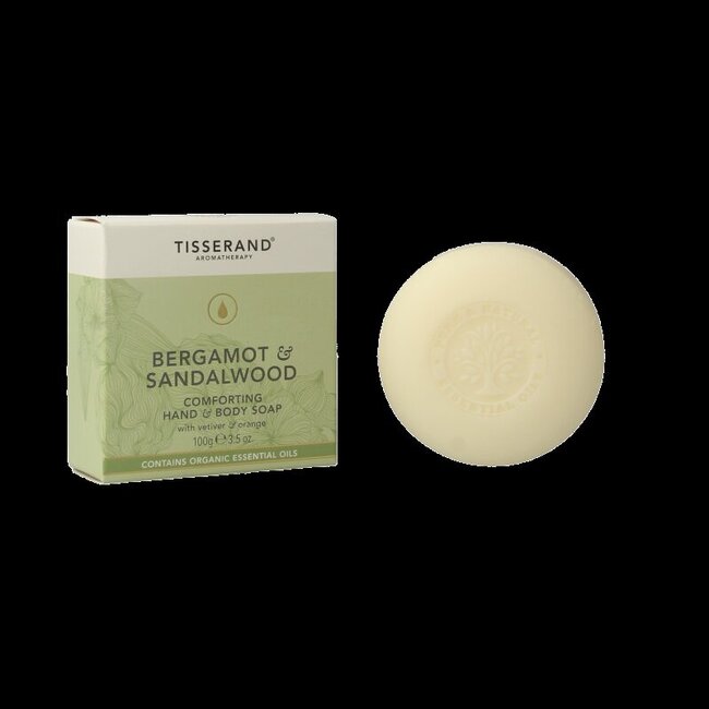 Tisserand Zeep bergamot & sandelhout 100 Gram