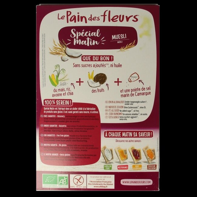 Pain des Fleurs Tartines Craquantes Spécial Matin Muesli Bio 230 g