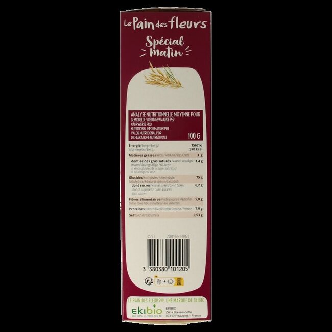 Pain Des Fleurs Special matin muesli ontbijtcrackers bio 230 Gram