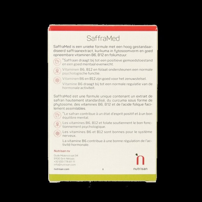 Nutrisan Safframed 60 Vegetarische capsules