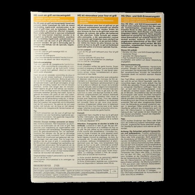 HG Kit de rénovation pour fours et grills 600 ml