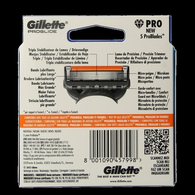 Gillette Fusion Proglide - 6 pièces