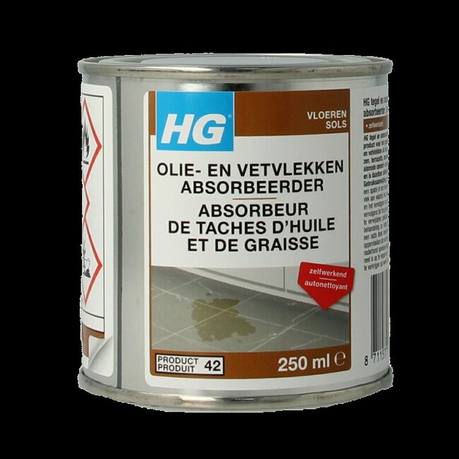 Olie & vetvlek absorbeerder 250 Milliliter
