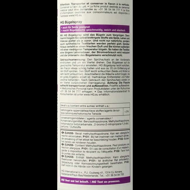 HG Spray de repassage 500 ml